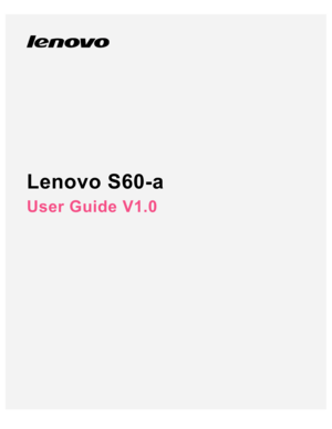 Page 1Lenovo S60-a
User Guide V1.0 