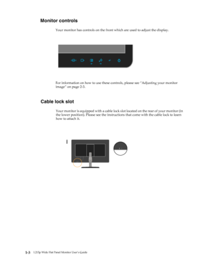 Page 7
   1-3
      
L215p Wide Flat Panel Monitor User’s Guide
 