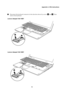 Page 35Appendix A. CRU instructions
31
7
Disconnect the keyboard connector in the direction shown by arrows   and  . Then 
remove the keyboard.
Lenovo ideapad 100-14IBY
Lenovo ideapad 100-15IBY
de
45
45 