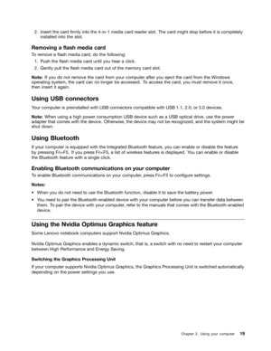 Page 35 

,QVHU WWKH FDUG1UPO\ LQWRWKH LQ PHGLD FDUGUHDGHU VORW7KHFDUGPLJKW VWRS EHIRU HLWLV FRPSOHW HO\
LQVWDOOHG
LQWRWKH VORW 
5HPRYLQJ
D2DVK PHGLD FDUG 
7
R UHPRYH D2DVK PHGLD FDUGGR WKH IROORZLQJ
3XVK WKH2DVK PHGLD FDUGXQWLO \RXKHDU DFOLFN
*HQWO\ SXOOWKH2DVK PHGLD FDUGRXW RIWKH PHPRU \FDU GVORW
1RW
H,I\RX GRQRW UHPRYH WKHFDUGIURP \RXU FRPSXW HUDIWHU \RX HMHFW WKHFDUGIURP WKH:LQGRZV
RSHU
DWLQJ V\VWHP WKHFDUGFDQ QRORQJHU EHDFFHVVHG 7R DFFHVV WKHFDUG\RX PXVW UHPRYH LWRQFH
WKHQ...