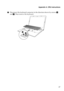 Page 31Appendix A. CRU instructions
27
7Disconnect the keyboard connector in the direction shown by arrows  
and . Then remove the keyboard. 