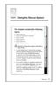 Page 201
2
3
4
ChapterUsing the Rescue System
This chapter contains the following 
topics:
 
OneKey Recovery
  
Driver and Application Installation
  
System Setup
  
System Backup
  
System Recovery
  
Create Recovery Disc
  Attention: Using this program will result in 
loss of data. 
•	 You	can	restore	the	C:	drive	of	the	computer	 to factory default settings or to the last system 
backup status using OneKey Recovery. If 
you do this, all of the existing data on drive 
C:	will	be	lost,	but	the	content...