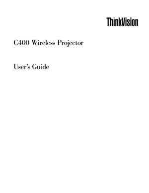 Page 1C400 Wireless Projector 
   
   
User’s Guide 
   
 
 
            