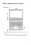 Page 51
Chapter 1. Getting to know your computer
To p  v i e w   - - - - - - - - - - - - - - - - - - - - - - - - - - - - - - - - - - - - - - - - - - - - - - - - - - - - - - - - - - - - - - - - - - - - - - - - - - - - - - - - - - - - - - - - - - - - - - - - - - - 
Note:The dashed areas indicate parts that are not visible externally.
Attention:
•When closing the display panel, be careful not to leave pens or any other objects in between 
the display panel and the keyboard. Otherwise, the display panel may be...