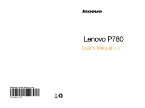 Page 1User’s Manual v1.0
 Lenovo P780
SP49A45793 