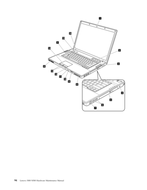 Page 1021
2
3
8
8
1211
109
4
5
6
7
13
14
3
15
16
94 Lenovo 3000 N500 Hardware Maintenance Manual 