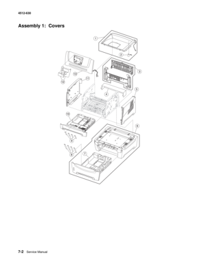 Page 1447-2Service Manual 4512-630  
Assembly 1:  Covers 