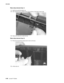 Page 1344-46Lexmark™ E450dn 4512-630  
Wear strip removal (tray 1)
1.
Hold the tray with the bottom up.
2.Use a spring hook to unfasten each of the anchors on the back of each strip.
3.Remove the strip from inside the tray.
Wear strip removal (tray 2)
1.
Pull up the strip with the spring hook to free it at the top.
2.Lift the strip out. 