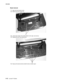 Page 1004-12Lexmark™ E450dn 4512-630  
Bezel removal
1.
Open the front access cover.
2.Remove the two screws (A).
3.Lift the lower edge of the shield, slide it to the right, and remove.
4.Release the four inner latches (B).
5.Remove the bezel and lens while the door remains open.
A 