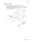 Page 387Repair information4-9
7500-XXX
Right upper cover removal
Note:  First, remove the bridge unit, finisher and finisher docking bracket, if equipped. 
1.Remove two screws securing the right upper cover (A). 
2.Move the upper edge of the right upper cover (A) downward and outward as shown by the arrow. 
3.Move the lower edge of the right upper cover (A) downward to release the right upper cover (A). 
4.Remove the right upper cover (A). 
Note:  The right upper cover (A) may take some extra force to remove....