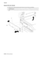 Page 5124-134MFP Service Manual 7500-XXX
Scanner left cover removal
1.Remove the two screws securing the scanner left cover (A) to the scanner unit assembly.
2.Disengage the rear side of scanner left cover (A) from the scanner unit assembly, and shift the scanner left 
cover (A) rearward. 
3.Release the two hooks securing the front side of scanner left cover (A), and remove the scanner left cover 
(A).
A 