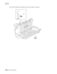 Page 6604-282MFP Service Manual 7500-XXX
8.Remove the duplex left door support strap (B) from the duplex unit assembly.
Left HookB
B 