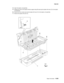 Page 671Repair information4-293
7500-XXX
4.Open the duplex unit assembly.
5.Release the hook of the duplex left door support strap (B) securing the duplex left cover (C) to the duplex 
unit assembly. 
6.Remove the four screws securing the duplex left cover (C) to the duplex unit assembly.
7.Remove the duplex left cover (C). 
B
C HookB
Left 