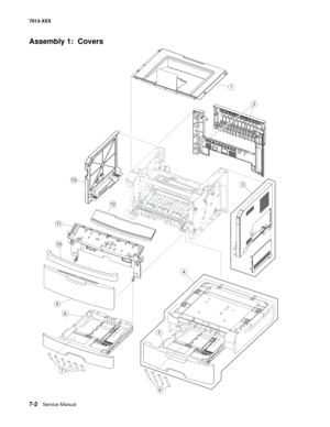 Page 2327-2  Service Manual  7013-XXX
Assembly 1:  Covers 