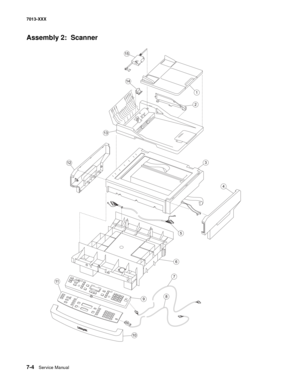 Page 2347-4  Service Manual  7013-XXX
Assembly 2:  Scanner 