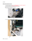 Page 1844-46  Service Manual 7013-XXX
Manual feed solenoid removal
1.Remove the right side printer cover. See “Right side printer cover removal” on page 4-73.
2.Remove the duplex. See “Duplex removal” on page 4-16.
3.Open the front access door, and place the printer on its right side.
Note:  Be careful to not mar the finish of the printer.
4.Remove the two screws (A).
5.Remove the three screws (B) from the left door mount.
A
B 