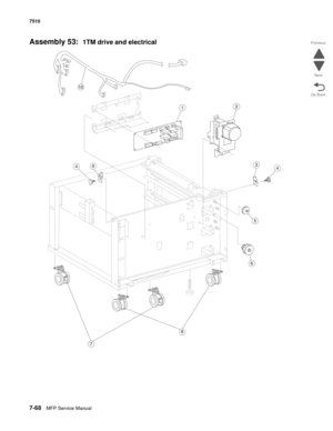 Page 8027-68MFP Service Manual 7510
Go Back Previous
Next
Assembly 53:  1TM drive and electrical 