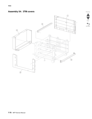 Page 8047-70MFP Service Manual 7510
Go Back Previous
Next
Assembly 54:  3TM covers 
3
5
2
4
1 