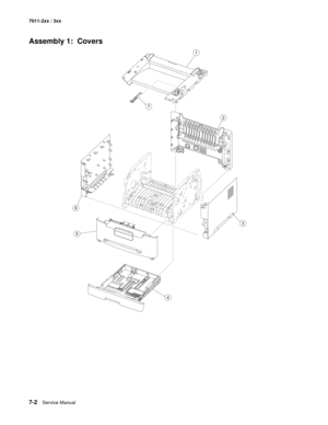 Page 1767-2Service Manual 7011-2xx / 3xx
Assembly 1:  Covers 