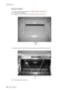 Page 1204-8Service Manual 7011-2xx / 3xx
Top cover removal
1.
Remove the flatbed assembly. See “Flatbed removal” on page 4-48.
2.Remove the cam follower.
3.Remove four screws (A) that secure the top cover to the printer frame.
4.Remove two screws (B) at the front of the top cover just behind the access door.
5.Lift and remove the top cover.  