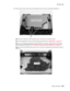 Page 151Repair information4-39
7011-2xx / 3xx
5.Remove three screws (A) that secure the printhead to the cross brace, and lift the printhead out.
Note:  Notice the alignment of the printhead at each screw before removing the screws. 
Note:  Printer registration must be set after replacing the printhead. See “Registration” on page 3-3.
Note:  If you are replacing printhead part number 40X5776, you will also need to perform the electronic 
printhead adjustment prodedure. See “Printhead assembly electronic...