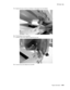 Page 161Repair information4-49
7011-2xx / 3xx
5.Squeeze the top of of the cam follower to disengage it from the flatbed.
6.Tilt the flatbed to the up position.
7.Carefully route all the cables through the top cover.
8.Lift and remove the faltbed from the MFP. 