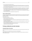 Page 85Do not use labels with slick backing material.
Use full label sheets. Partial sheets may cause labels to peel off during printing, resulting in a jam. Partial sheets
also contaminate the printer and the cartridge with adhesive, and could void the printer and cartridge warranties.
Do not use labels with exposed adhesive.
Do not print within 1 mm (0.04 in.) of the edge of the label, of the perforations, or between die‑cuts of the label.
Be sure adhesive backing does not reach to the sheet edge. Zone...