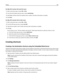 Page 101For Mac OS X version 10.2 and 10.3 users
1
With a document open, choose File > Print.
2From the print options pop-up menu, choose Job Routing.
3Select Fax, and then enter the recipient name, number, and other information as needed.
4Click Print.
For Mac OS X version 10.4 or later users
1
With a document open, choose File > Print.
2From the PDF pop-up menu, choose Fax PDF.
3Type the fax number in the To field, and enter other information as needed.
4Click Fax.
If you receive an error, No fax modems were...