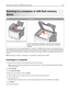 Page 110Scanning to a computer or USB flash memory
device
ADFScanner glass
3DEF6MNO9WXYZ#2ABC5JKL8TUV01@!.GHI4P
Q
R
S7*
AB C
Use the ADF for multiple‑page documents.
Use the scanner glass for single pages, small items (such as postcards or
photos), transparencies, photo paper, or thin media (such as magazine
clippings).
The scanner lets you scan documents directly to a computer or a USB flash memory device. The computer does not
have to be directly connected to the printer for you to receive Scan to PC images....