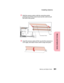 Page 317301Memory and Option Cards
MemoryandOptionCards
Installing Options
2Hold the memory option with the connection points
pointing toward the system board and the notch toward
the front of the printer.
3Insert the memory option all the way into the connector at
a 45° angle, and rotate it down until it snaps into place.
Connection PointsNotch 