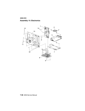 Page 2887-364059 Service Manual
4059-XXX
Assembly 14: Electronics 