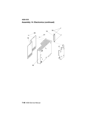 Page 2927-404059 Service Manual
4059-XXX
Assembly 14: Electronics (continued) 