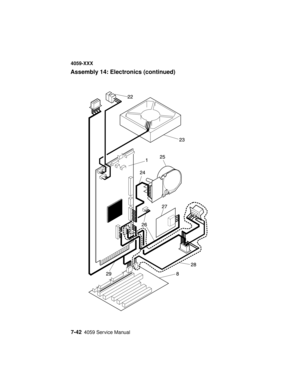 Page 2947-424059 Service Manual
4059-XXX
Assembly 14: Electronics (continued) 