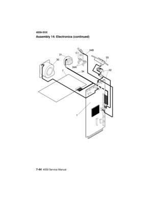 Page 2967-444059 Service Manual
4059-XXX
Assembly 14: Electronics (continued) 