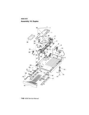 Page 3127-604059 Service Manual
4059-XXX
Assembly 18: Duplex 