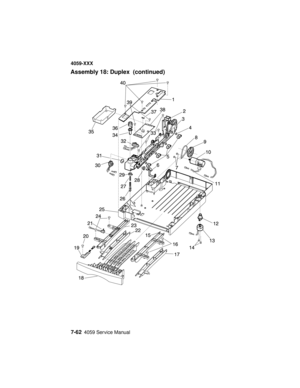 Page 3147-624059 Service Manual
4059-XXX
Assembly 18: Duplex (continued) 