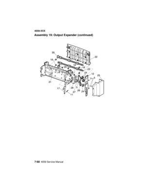 Page 3207-684059 Service Manual
4059-XXX
Assembly 19: Output Expander (continued) 