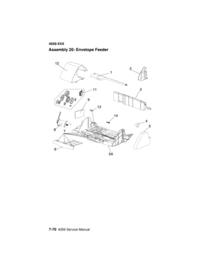 Page 3227-704059 Service Manual
4059-XXX
Assembly 20: Envelope Feeder 