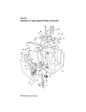 Page 3287-764059 Service Manual
4059-XXX
Assembly 21: High Capacity Feeder (continued) 