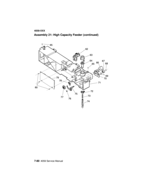 Page 3327-804059 Service Manual
4059-XXX
Assembly 21: High Capacity Feeder (continued) 