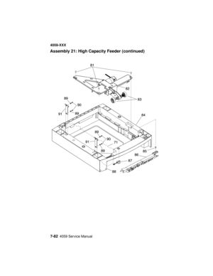 Page 3347-824059 Service Manual
4059-XXX
Assembly 21: High Capacity Feeder (continued) 