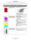 Page 93Solving print quality problems
93
Troubleshooting
The information in the following table may help you solve print quality problems. If these suggestions still do not correct the 
problem, call for service. You may have a printer part that requires adjustment or replacement.
SymptomCauseSolution
Color misregistration Color has shifted outside of the 
appropriate area or has been 
superimposed over another color 
area.Open the printer door, and make sure all four 
packaging tabs are removed.
Top to Bottom...