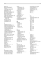 Page 189Deleting  114
directory list, printing  53
disabling 
control panel menus  149
Disabling DLEs  114
Disabling Menus  114
Disk Corrupted. Reformat?  114
Disk recovery x/y XX%  114
display troubleshooting 
display is blank  156
display shows only diamonds  156
display, control panel  13
adjusting brightness and
contrast  149
documents, printing 
from Macintosh  48
from Windows  48
E
Embedded Web Server 
administrative password  154
locking control panel menus  151
locking entire printer  151
modifying...