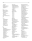 Page 179Wireless  87
XPS  105
Miscellaneous menu  94
moving the printer  118
multipurpose feeder 
loading  49
N
NetWare menu  88
Network  menu  83
Network Card menu  85
network setup page 
printing  29
Networking Guide  119
noise 
reducing  40
noise emission levels  165
notices  164, 165, 166, 167, 168, 
169
O
options 
250‑sheet drawer  25
550‑sheet drawer  25
firmware card  24
firmware cards  20
flash memory card  24
memory card  21
memory cards  20
ordering 
maintenance kit  113
toner cartridges  112
P
paper...