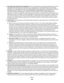 Page 1412DISCLAIMER AND LIMITATION OF WARRANTIES. EXCEPT AS PROVIDED IN THIS LICENSE AGREEMENT AND TO THE
MAXIMUM EXTENT PERMITTED BY APPLICABLE LAW, LEXMARK AND ITS SUPPLIERS PROVIDE THE SOFTWARE
PROGRAM AS IS AND HEREBY DISCLAIM ALL OTHER WARRANTIES AND CONDITIONS, EITHER EXPRESS OR IMPLIED,
INCLUDING, BUT NOT LIMITED TO, TITLE, NON-INFRINGEMENT, MERCHANTABILITY AND FITNESS FOR A
PARTICULAR PURPOSE, AND ABSENCE OF VIRUSES, ALL WITH REGARD TO THE SOFTWARE PROGRAM. This
Agreement is to be read in conjunction...