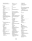 Page 144duplex printing dry time 
choosing a given setting  47
E
Eco-Mode 
using  18
editing 
photos using printer control
panel  39
emission
notices  128, 129, 131, 132, 135,
 136, 137
energy 
conserving  6
enlarging an image  54
envelopes  28
loading  35
printing  35
error using memory card  107
Ethernet  85
extending the duplex printing dry
time  47
exterior of the printer 
cleaning  91
e-mailing 
scanned documents  63
F
factory default settings 
resetting internal wireless print
server  110
resetting to  18...