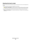 Page 135Cleaning the touch screen
The touch screen of your printer control panel may need to be cleaned from time to time to remove fingerprints and
smudges.
1Make sure the printer is turned off and unplugged from the wall outlet.
CAUTION—SHOCK HAZARD: To avoid the risk of electric shock when cleaning the exterior of the printer,
unplug the power cord from the wall outlet and disconnect all cables from the printer before proceeding.
2Wipe the touch screen with the cloth that came with your printer or with...