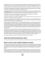 Page 185If this equipment causes harm to the telephone network, the telephone company will notify you in advance that
temporary discontinuance of service may be required. If advance notice is not practical, the telephone company will
notify the customer as soon as possible. You will also be advised of your right to file a complaint with the FCC.
The telephone company may make changes in its facilities, equipment, operations or procedures that could affect
the operation of this equipment. If this happens, the...