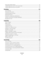 Page 3Saving paper default settings.........................................................................................................................................35
Loading original documents on the scanner glass.................................................................................................36
Loading original documents into the ADF.................................................................................................................36...