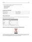 Page 200Any questions regarding this compliance information statement should be directed to:
Director of Lexmark Technology & Services
Lexmark International, Inc.
740 West New Circle Road
Lexington, KY 40550
(859) 232–3000
Temperature information
Ambient temperature 15–32° C (60–90° F)
Shipping temperature‑40–60° C (‑40–140° F)
Storage temperature 1–60° C (34–140° F)
Noise emission levels
The following measurements were made in accordance with ISO 7779 and reported in conformance with ISO 9296.
Note: Some modes...